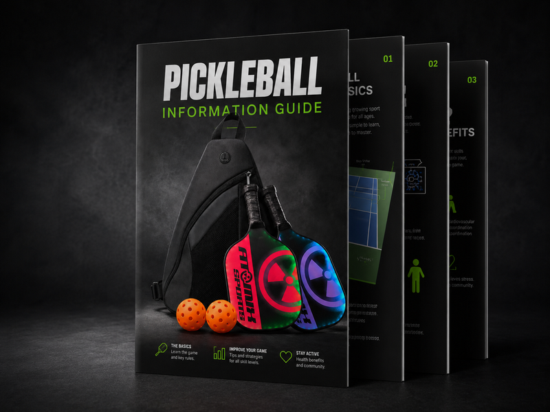 Atomix Sports pickleball brochure cover